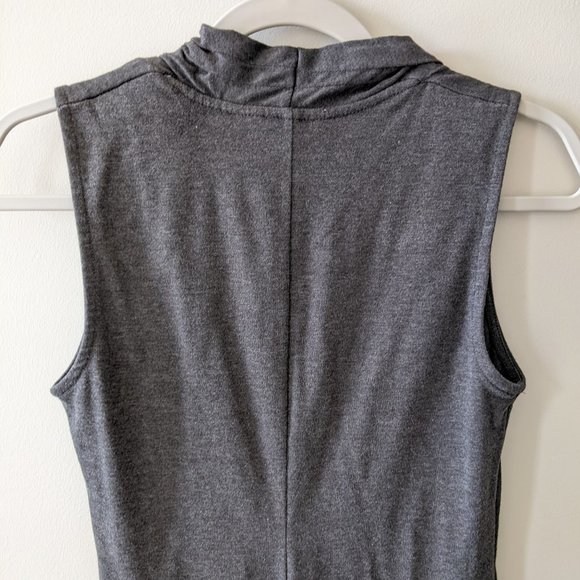 Athelta Duet Faux Wrap Jersey Dress in Charcoal - Picture 5 of 7